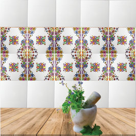 Azulejo De Cerâmica Padrão floral sem soldadura corante de alça desenh