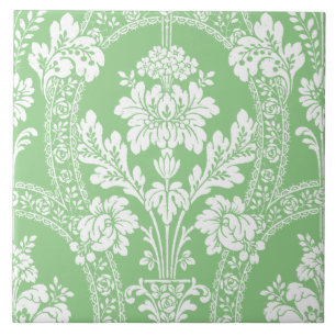 Azulejo De Cerâmica Padrão Floral Victorian Era Damask