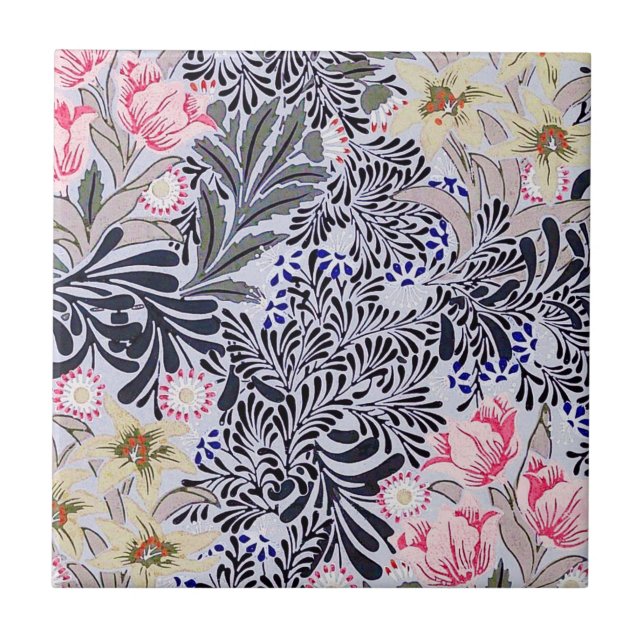 Azulejo De Cerâmica Padrão Floral, William Morris (Frente)