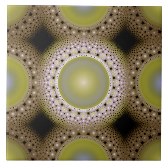 Azulejo De Cerâmica Padrão fractal de Natal (Frente)