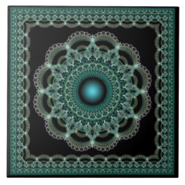 Azulejo De Cerâmica Padrão fragmentado Fractal filigrejas