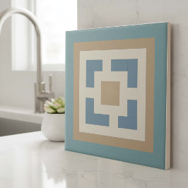 Azulejo De Cerâmica Padrão Geométrico Abstrato Moderno #11 Turquesa ID