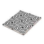 Azulejo De Cerâmica Padrão geométrico Anterior das Cinzas Escuras<br><div class="desc">Padrões de ornamento de cinzas escuras com designs antigos em fundo branco.</div>