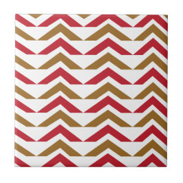 Azulejo De Cerâmica Padrão Geométrico Chevron Verde Vermelho Chevron