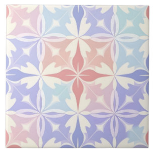 Azulejo De Cerâmica Padrão Geométrico Colorido da Arte Indiana Vibrant