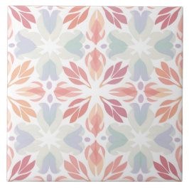 Azulejo De Cerâmica Padrão Geométrico Colorido da Arte Indiana Vibrant