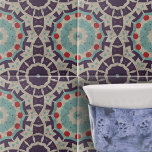 Azulejo De Cerâmica Padrão Geométrico Colorido de Marrocos<br><div class="desc">Esse azulejo cerâmico apresenta um design vibrante e intrincado que é atraente para os olhos e elegante. O estilo gráfico faz lembrar o vício e os padrões étnicos, muitas vezes evocando a arte encontrada nos motivos marroquinos ou indianos. A superfície do azulejo é rica com detalhes assustadores com aspecto em...</div>