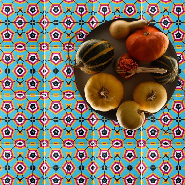 Azulejo De Cerâmica Padrão Geométrico Colorido Moderno (Criador carregado)