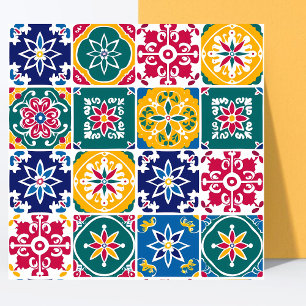 Azulejo De Cerâmica Padrão geométrico Coloroso Moderno Mediterrâneo,