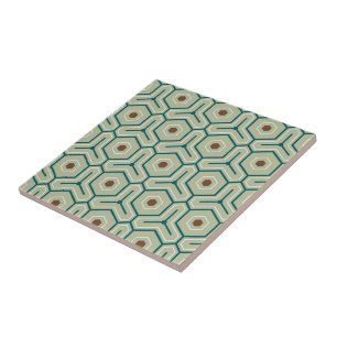 Azulejo De Cerâmica Padrão geométrico com hexágonos entrelaçados
