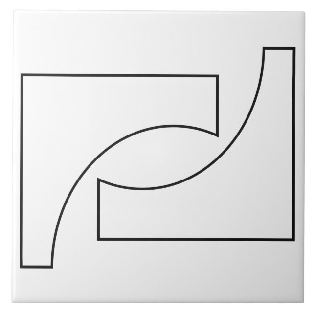 Azulejo De Cerâmica Padrão Geométrico da Trendy (Frente)