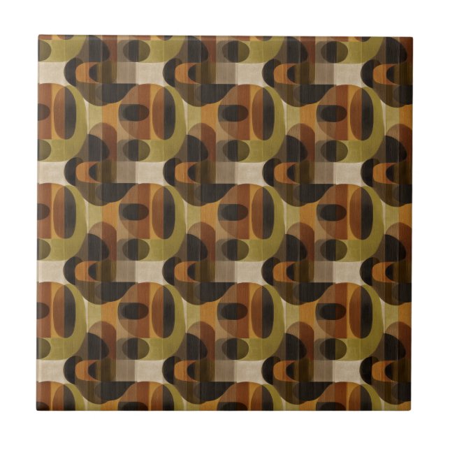 Azulejo De Cerâmica Padrão Geométrico Dark Mid Century (3) (Frente)
