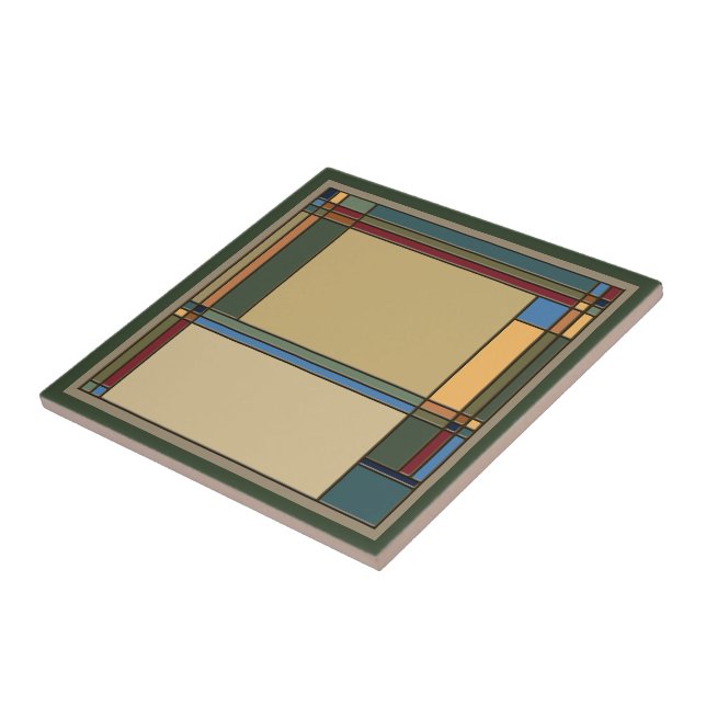 Azulejo De Cerâmica Padrão Geométrico de Artes e Artesanatos Negros At (Lateral)