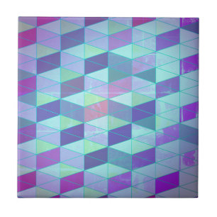 Azulejo De Cerâmica Padrão Geométrico de Cubos em Triângulos