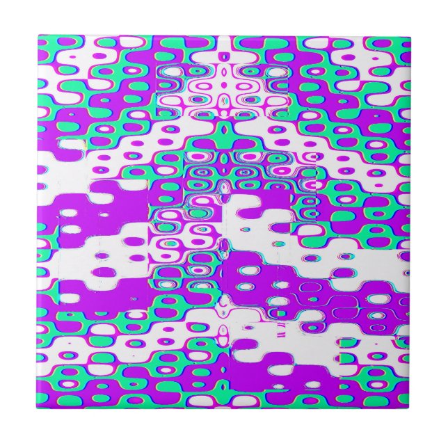 Azulejo De Cerâmica Padrão Geométrico de Física Quântica  (Frente)