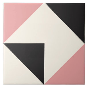 Azulejo De Cerâmica Padrão Geométrico de Forma Moderna Rosa