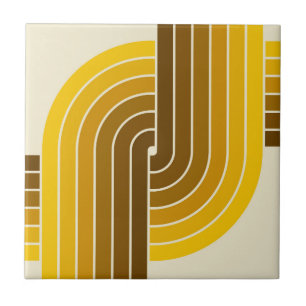 Azulejo De Cerâmica Padrão Geométrico do Estilo de Imagem Retroativa d