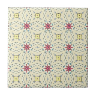 Azulejo De Cerâmica Padrão Geométrico do Pastel Retro