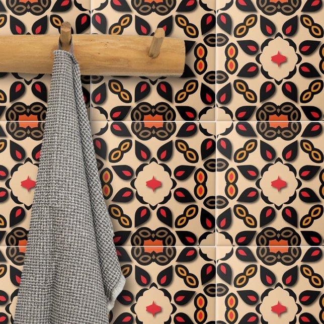 Azulejo De Cerâmica Padrão Geométrico Étnico Árabe Simétrico (Criador carregado)