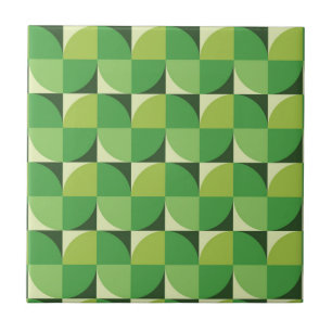 Azulejo De Cerâmica padrão geométrico moderno de meados do século em v