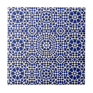 Azulejo De Cerâmica Padrão Geométrico Mosaico Azul-Marinho