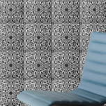 Azulejo De Cerâmica Padrão Geométrico Mosaico Negro E Branco<br><div class="desc">Design de azulejo de cerâmica decorativa elegante,  com um padrão geométrico sem soldadura a preto e branco.</div>