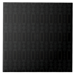 Azulejo De Cerâmica Padrão Geométrico Preto – Design Minimalista Moder