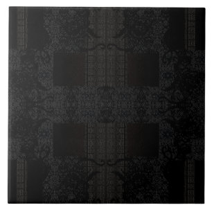 Azulejo De Cerâmica Padrão Geométrico Preto – Design Minimalista Moder