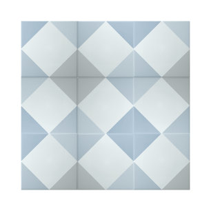 Azulejo De Cerâmica Padrão Geométrico Simples de Diamante Azul