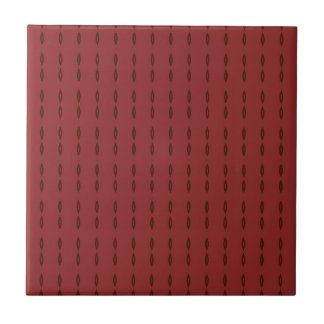 Azulejo De Cerâmica Padrão Geométrico Vermelho Ferrugem e Marrom Escur