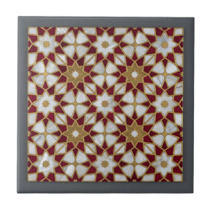 Azulejo De Cerâmica Padrão Infinito de Mosaico Marroquino de Luxo Zell