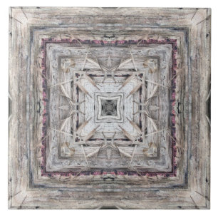 Azulejo De Cerâmica Padrão Inspirado Aztec bonito Tingido Rosa