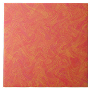 Azulejo De Cerâmica Padrão Laranja Mármore