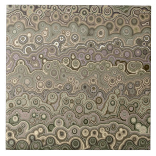 Azulejo De Cerâmica Padrão lindo verde amarelo marrom M4