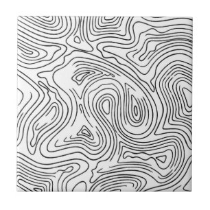 Azulejo De Cerâmica Padrão Líquido de Abstrato de Linhas