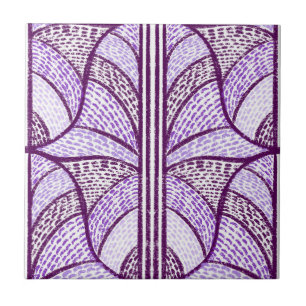 Azulejo De Cerâmica Padrão Mágico Roxo do Mediterrâneo