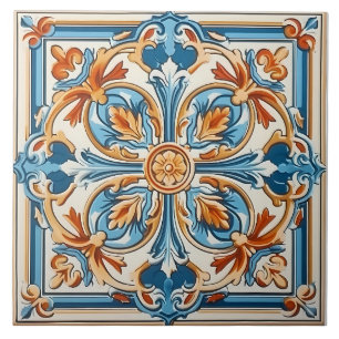 Azulejo De Cerâmica Padrão mediterrânico italiano Vintage