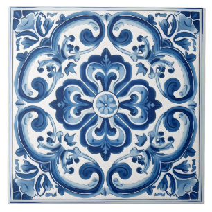 Azulejo De Cerâmica Padrão mediterrânico italiano Vintage