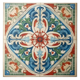 Azulejo De Cerâmica Padrão mediterrânico italiano Vintage