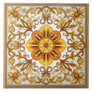 Azulejo De Cerâmica Padrão mediterrânico italiano Vintage