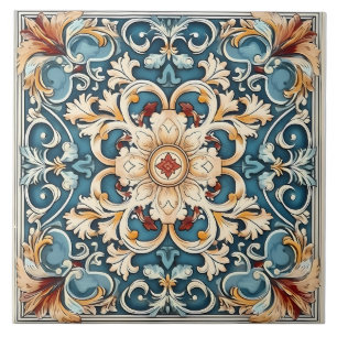 Azulejo De Cerâmica Padrão mediterrânico italiano Vintage
