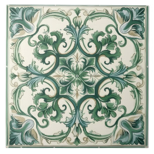 Azulejo De Cerâmica Padrão mediterrânico italiano Vintage