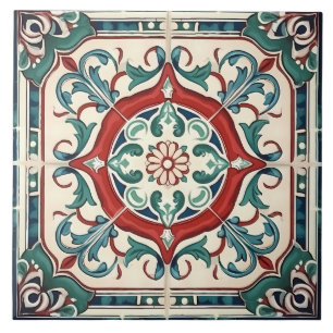 Azulejo De Cerâmica Padrão mediterrânico italiano Vintage