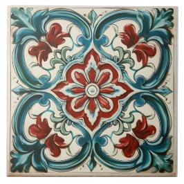 Azulejo De Cerâmica Padrão mediterrânico italiano Vintage