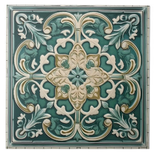 Azulejo De Cerâmica Padrão mediterrânico italiano Vintage