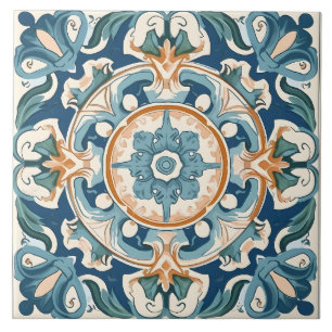 Azulejo De Cerâmica Padrão mediterrânico italiano Vintage