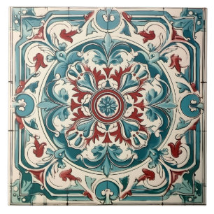 Azulejo De Cerâmica Padrão mediterrânico italiano Vintage