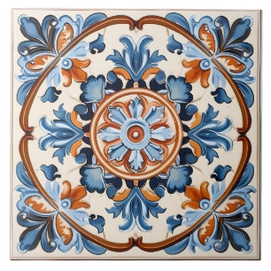 Azulejo De Cerâmica Padrão mediterrânico italiano Vintage