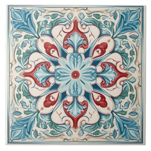 Azulejo De Cerâmica Padrão mediterrânico italiano Vintage