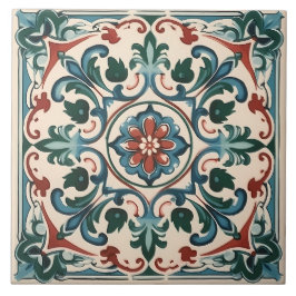 Azulejo De Cerâmica Padrão mediterrânico italiano Vintage